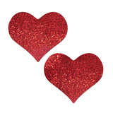 Pastease Heart Glitter Red Fuller Coverage