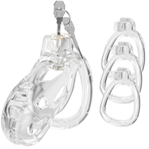 Yivans Male Chastity Device Cock Cage, Lightweight Chastity Cage Body-Safe Penis Cage for Men with 3 Different Sizes Ring & Invi