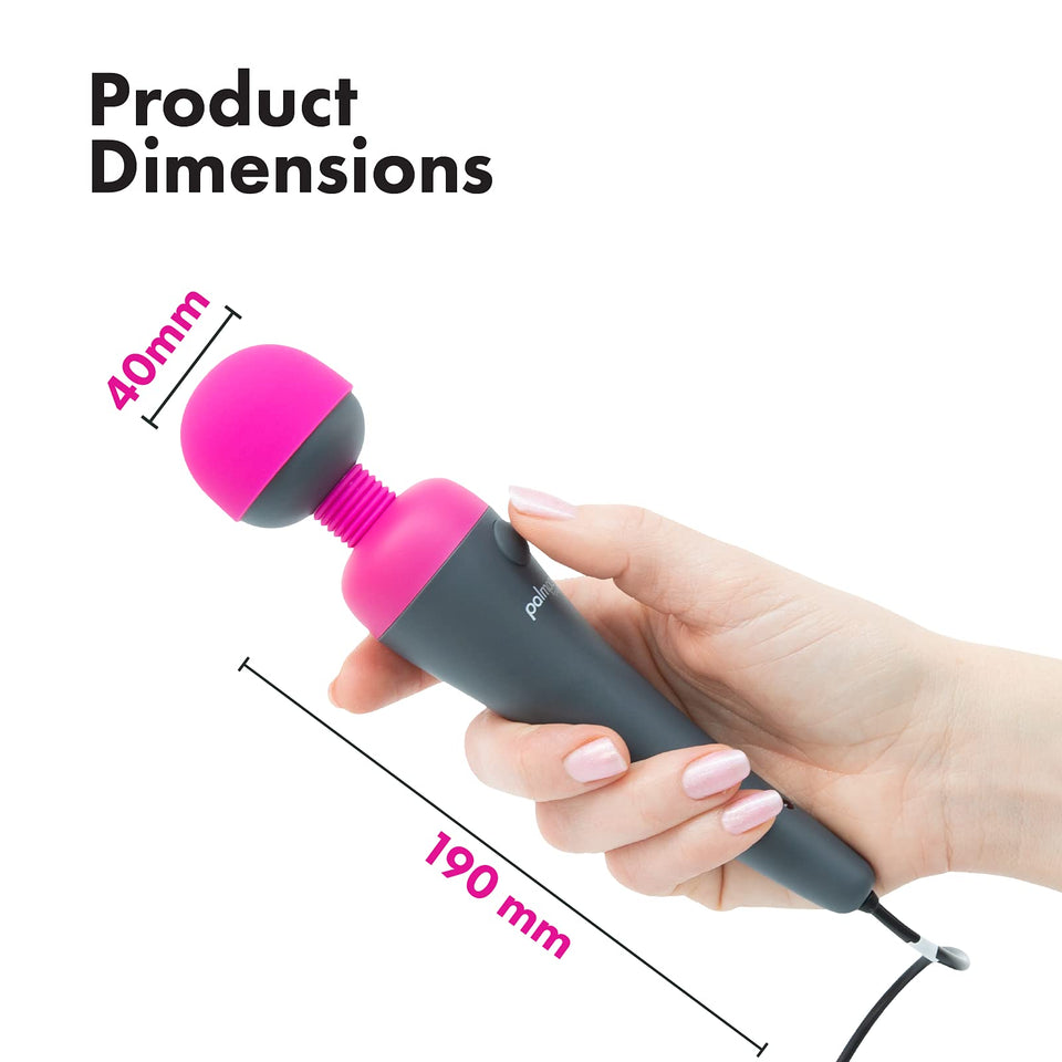 Palmpower Plug & Play Massager, Soft-Touch Silicone With Removable Head And Optional Attachments, Travel Friendly Multiple Plug