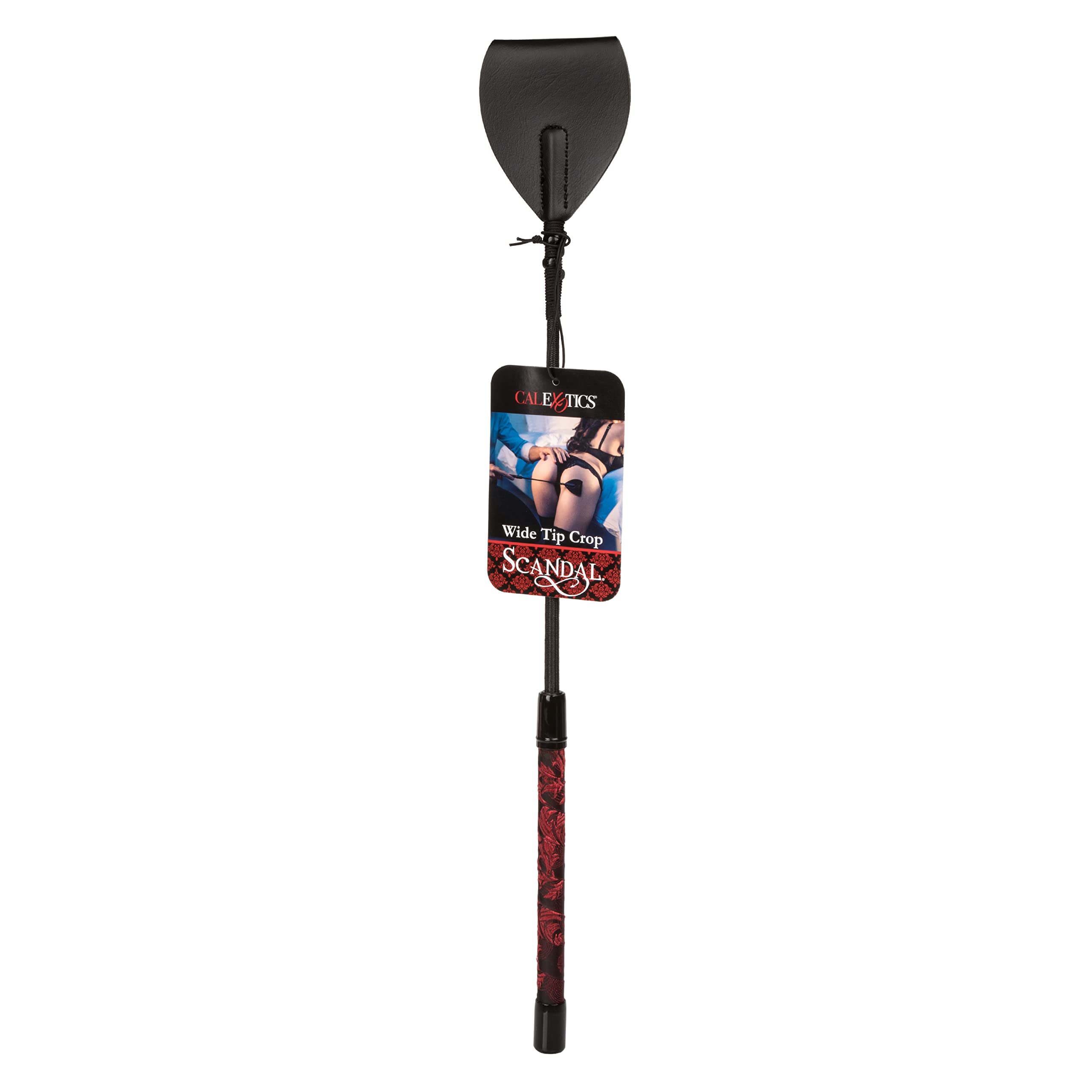 CalExotics Scandal Wide Tip Crop - Fetish Lingerie Adult Sex Toys - Sexy Fantasy Whip for Couples - Sturdy Hand Spanking Riding 