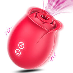 Sex Toys Rose Dildo Vibrator - Upgraded Adult Toys with 5 Sucking & Vibrating Modes for Women Clitoral Nipple, Rose Sucker Sex T