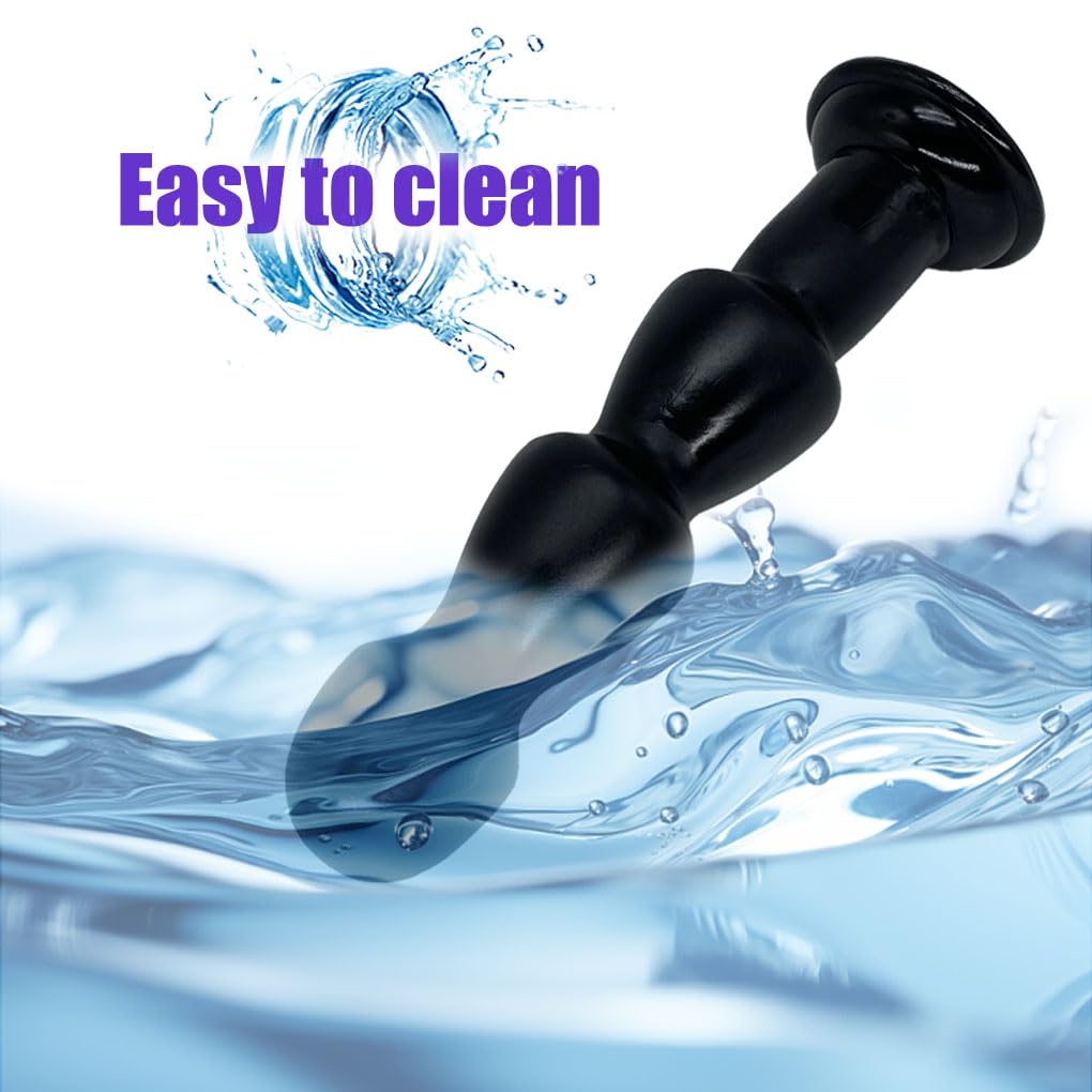 9.45''X2.24'' Anal Plug Butt Plug Sex Toy with Suction Cup Hands-Free Play 3 Balls Dildo