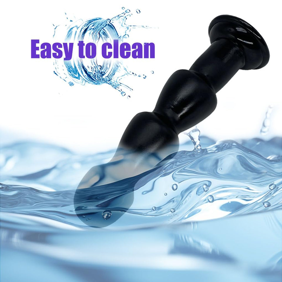 9.45''X2.24'' Anal Plug Butt Plug Sex Toy with Suction Cup Hands-Free Play 3 Balls Dildo