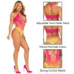 Seamless Ombre Halter Bodysuit.