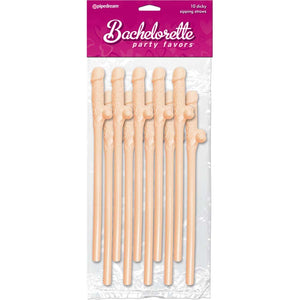 Bp Pecker Straws Flesh (10Pcs)