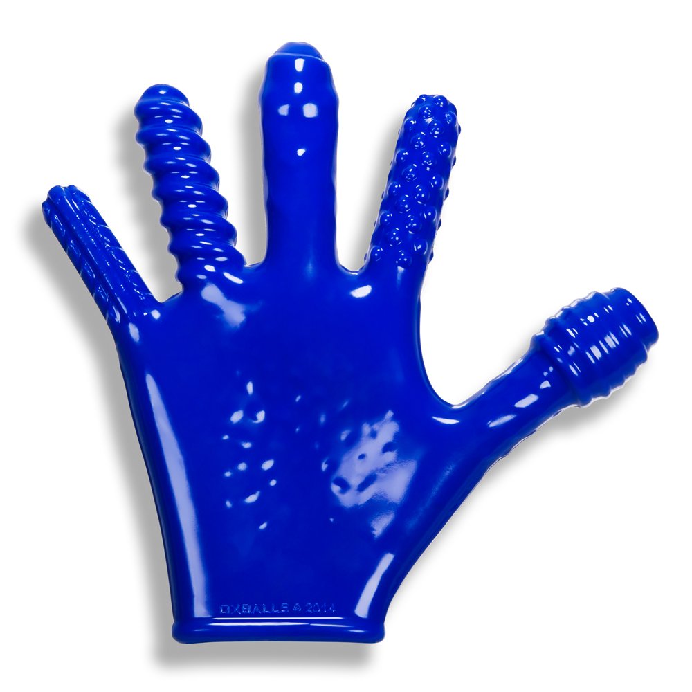 Oxballs Finger Fuck Glove, Blue, 345 Gram