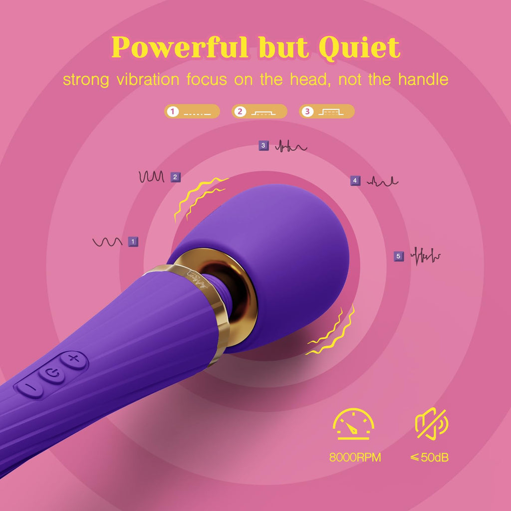 Tracy 's Dog Adult Toys, Vibrator Wand with 5 Vibrations and 3 Speeds, Adult Sex Toys for Clitoral Stimulation, Magic Cordless H