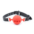 RYOZOCH Silicone Breathable Ball Gag for Adult Bondage Restraints Sex Play (Red+Black, 1.7in Ball)