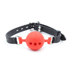 RYOZOCH Silicone Breathable Ball Gag for Adult Bondage Restraints Sex Play (Red+Black, 1.9in Ball)
