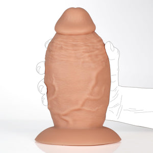 3.8 ' ' Diameter Huge Thick Anal Dildo, 7.5 Inch Huge Silicone Girth Dildo Butt Plugs with Strong Suction Cup & No Balls for Dee
