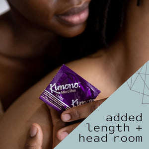 Kimono Microthin Large I Added Head Room & Length For Comfort I 5X Tested, Stronger, Reliable, & Ultra-Thin I Made With Premium Natural Latex I 3 Count