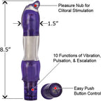 California Exotics 10-Function Flexi Clitoral Hummer Vibrator, Purple