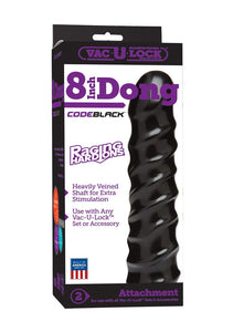 Doc Johnson Vac U Lock Codeblack Raging Hard On Dildo, 8 Inch