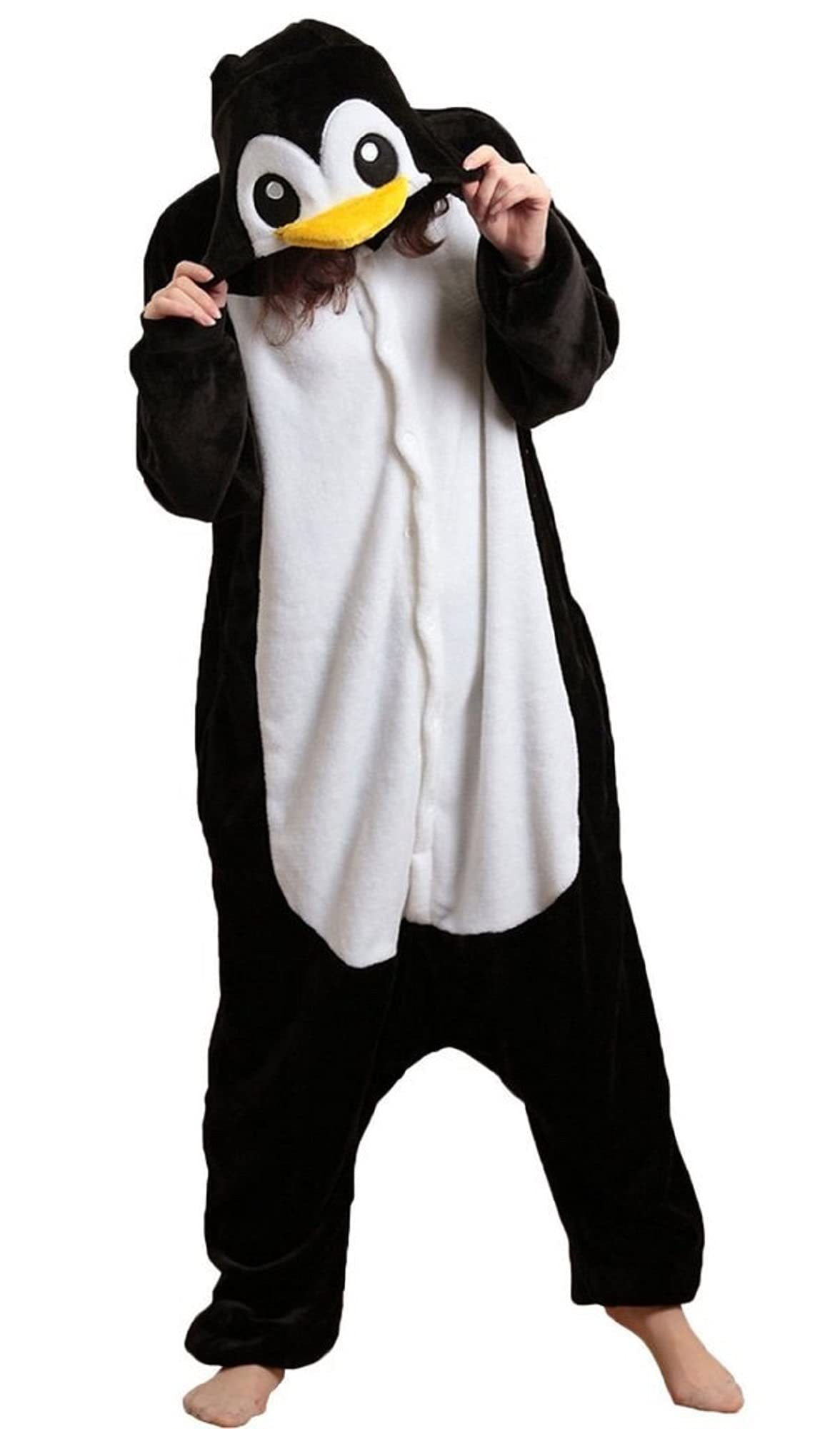 iNewbetter Penguin Outfit Cartoon Animal Pajamas Cosplay Party Anime Christmas Costume Adult Onesie M