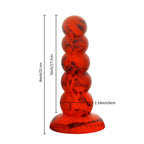 5 Balls Dildo,8.26inch Liquid Silicone Anal Plug Beads,Huge Anal Trainer Colorful Suction Cup Dildo,Realistic Soft Prostate Sex