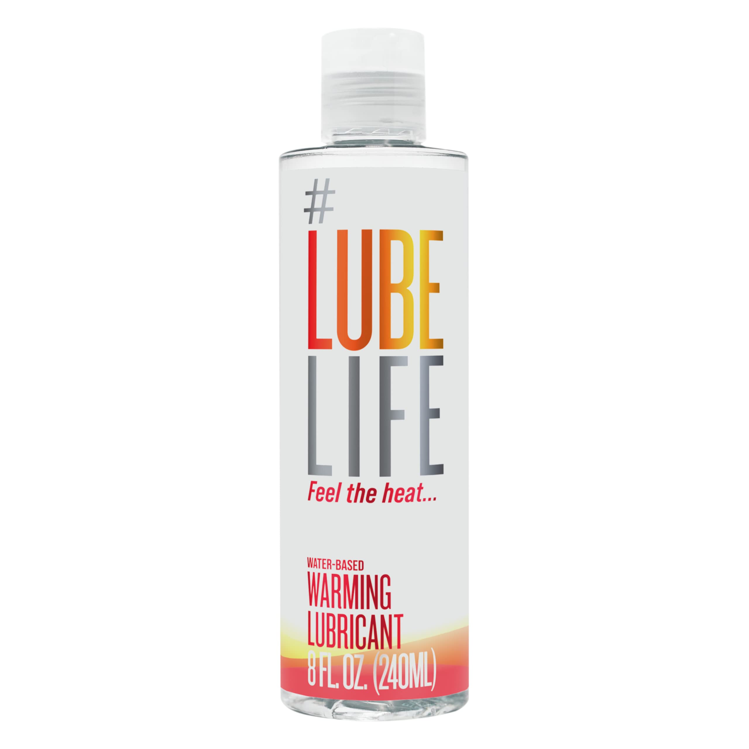 Lube Life Water-Based Warming Lubricant, Warm and Smooth Personal Lube for Men, Women, and Couples, 8 Fl Oz