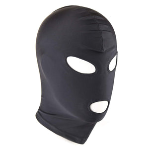 Women and Men 's Full Face Bondage Hood Mask for Sex Games, BDSM Toys Sex Mask Hoods, Sex Toys Stretchable SM Hoods Mask (Black-