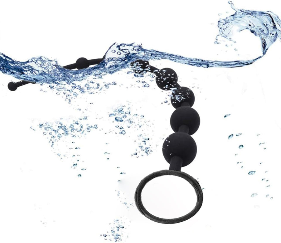 10 Balls Anal Beads Butt Plug, Soft Adult Sex Toys, Anal Sex Toy Waterproof Plug for Adult Sex Games, Men, Women and Couples