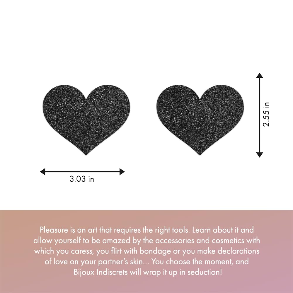 SB Bijoux giltter black Heart  Pastie
