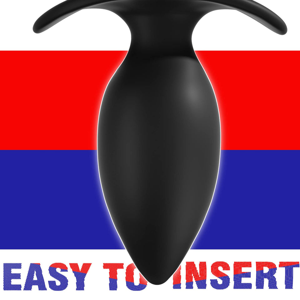 MEBAULT Anal Plug Butt Plug with Safe Curved Base Prostate Massager Dilator Sex Toy for Women Men Masturbation (M)