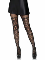 Plus Size Floral vine net pant