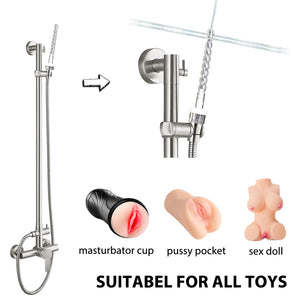 2 Pack Douche Washer for Cleaning Male masturbator Sex Dolls,Inflatable Dolls Sex Toy Enema Cleaner,G1/2 Thread Shower Port,Wate
