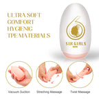 Male Masturbator Egg, Portable Pocket Pussy Stroker with 3D Realistic Textured Vagina Ultra Soft Stretchy Male Masturbators Cup,