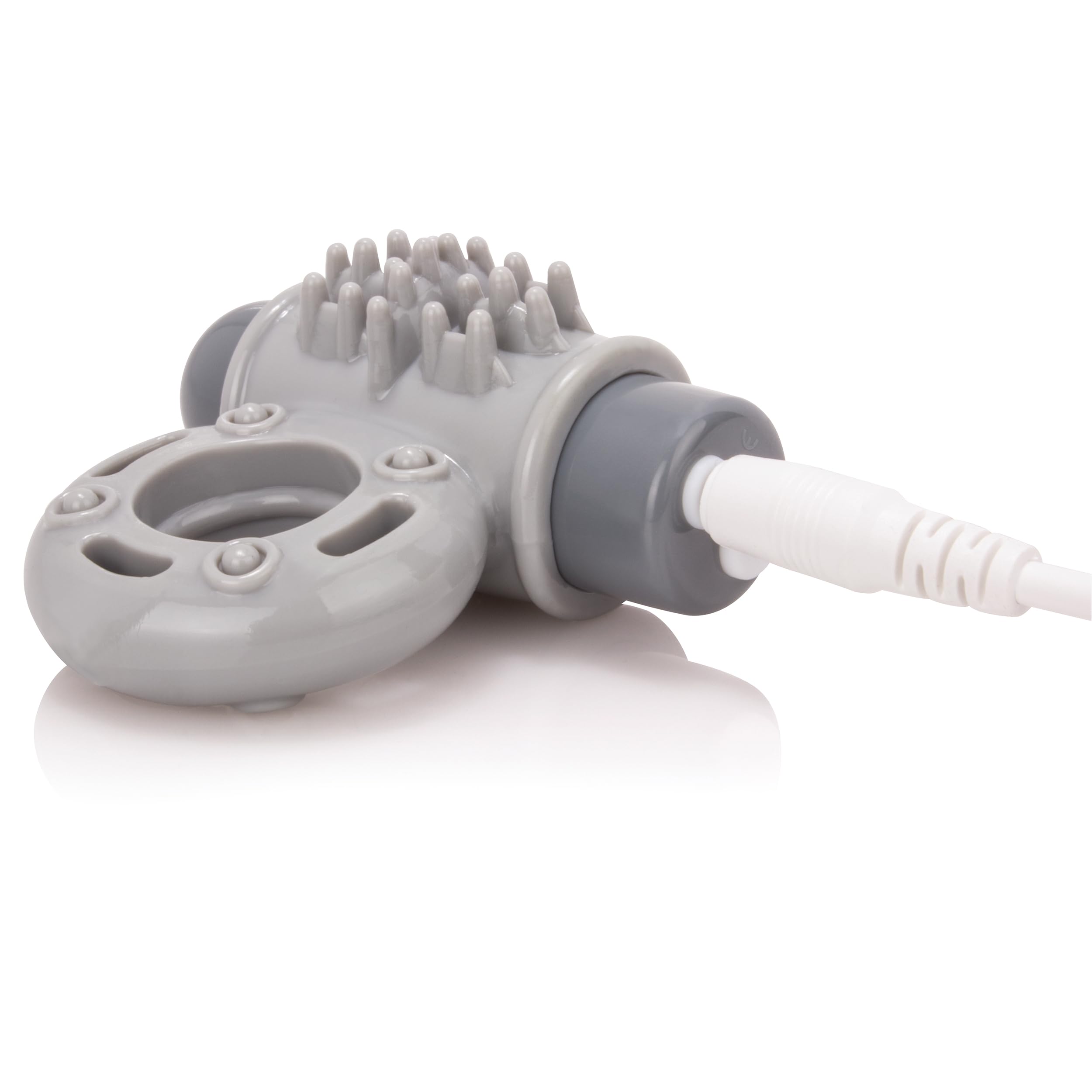 Charged OWow Vooom Mini Vibe - Grey Vibrating Cock Ring for Men - Reusable Penis Ring Vibrator, Couples Sex Toy, Enhances Pleasu