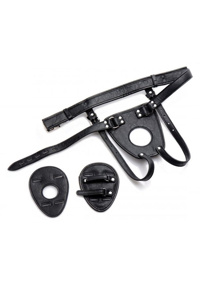 Master Series Ass Holster Anal Plug Harness Adjustable, Black