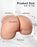33.1LB Male Masturbator Sex Doll Pocket Pussies, Realistic Skin Texture Soft Female Big Ass & Pussy Adult Sex Toy Deeper Vagina