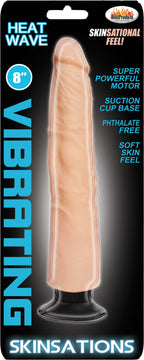 Hott Products Skinsations Heat Wave Vibrating Dildo With Suction Cup  Beige  8 Inch  068 Pound