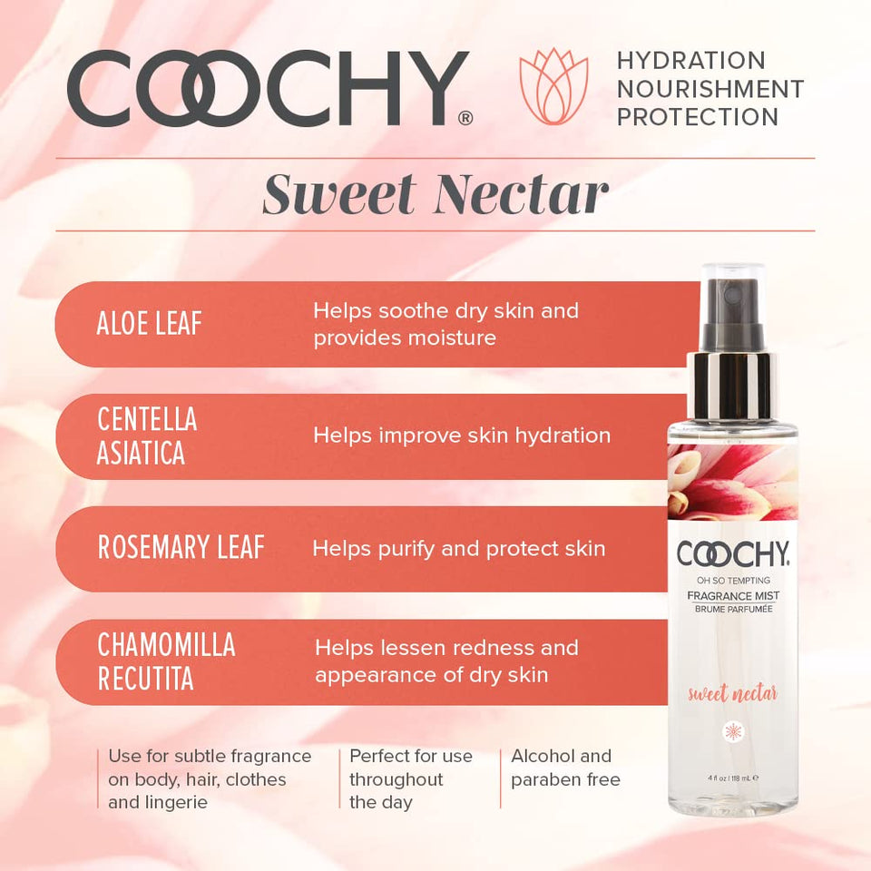 Coochy Fragrance Mist Sweet Nectar 4Oz