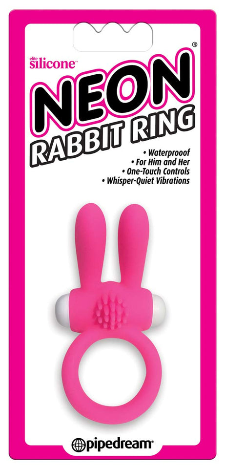 Pipedream Products Neon Rabbit Ring, Pink