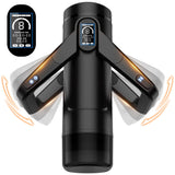 AOOXOOA Sex Toys for Men Automatic Male Masturbator Penis Pump, 9 Scrotal Vibrations, Wing Handle Design, 9 Thrusting, LCD Displ