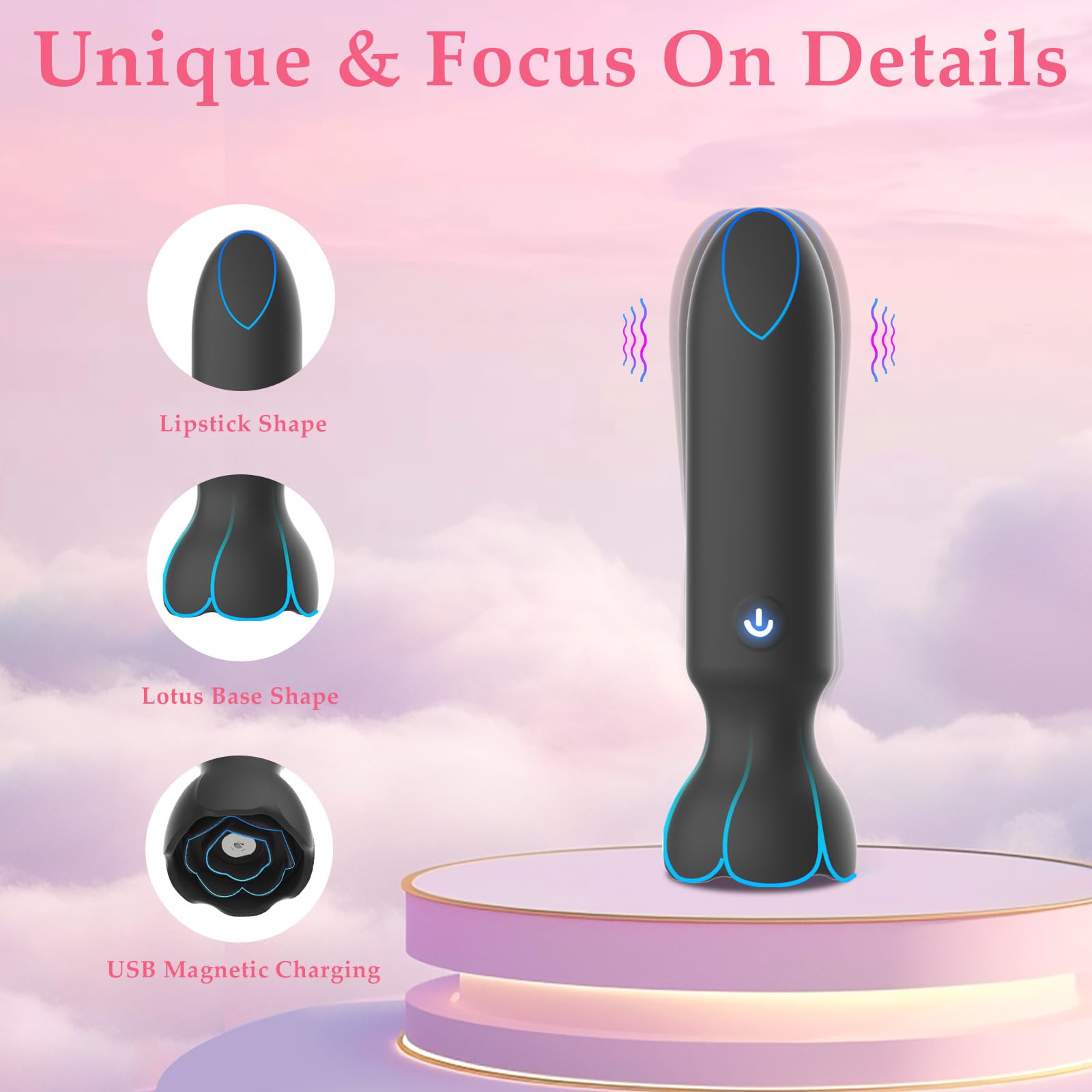 Mini Bullet Vibrator Adult Toys - Vibrators App Controlled Female Sex Toys with 9 Vibration Modes, Lipstick G Spot Dildo Clitora