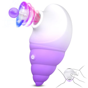 Sucking Vibrator Women Sex Toys - Bszone Conch Adult Sex Toys Clitoral Nipple Suction Vibrators with 10 Sucking Modes, Wide Open