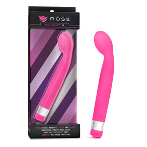 Blush Rose Scarlet g  g Spot Vibrator Stimulator  curved Bulbous Tip for Intense Stimulation  Satin Smooth Feel  IPX7 Waterp