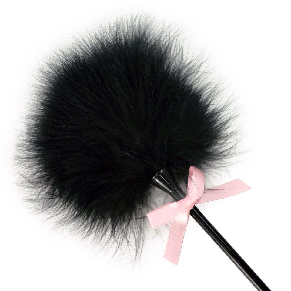 Feather Tickler Toy for Bedroom Play - Soft & Luxurious Feathers - Tease, Tantalize, and Arouse - Spanking Handle - Explore Bond