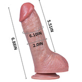 Reproduction 6.9 Inch Realistic Handmade Soft Real Dildo,Lifelike Thick Penis Feel Like Real Skin,Anal Dildos with Strong Suctio