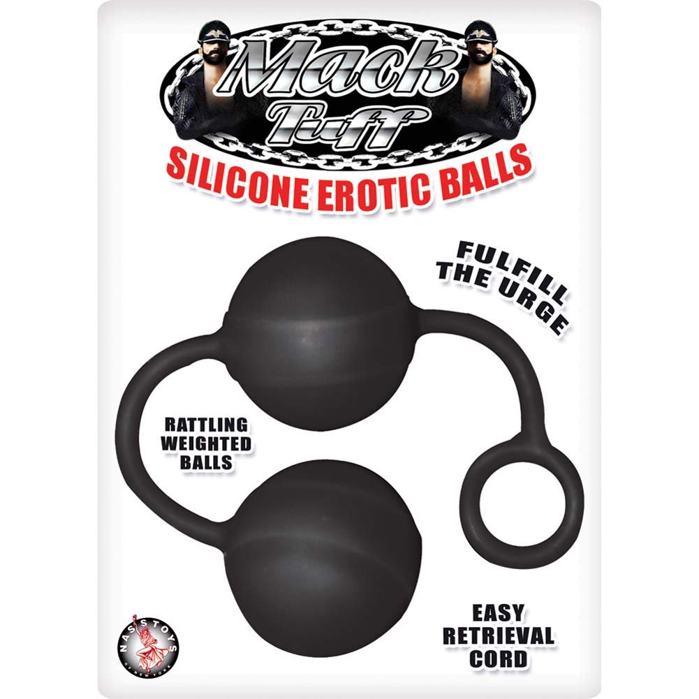 Nasstoys Mack Tuff Silicone Erotic Balls, Black, 4.25 Ounce