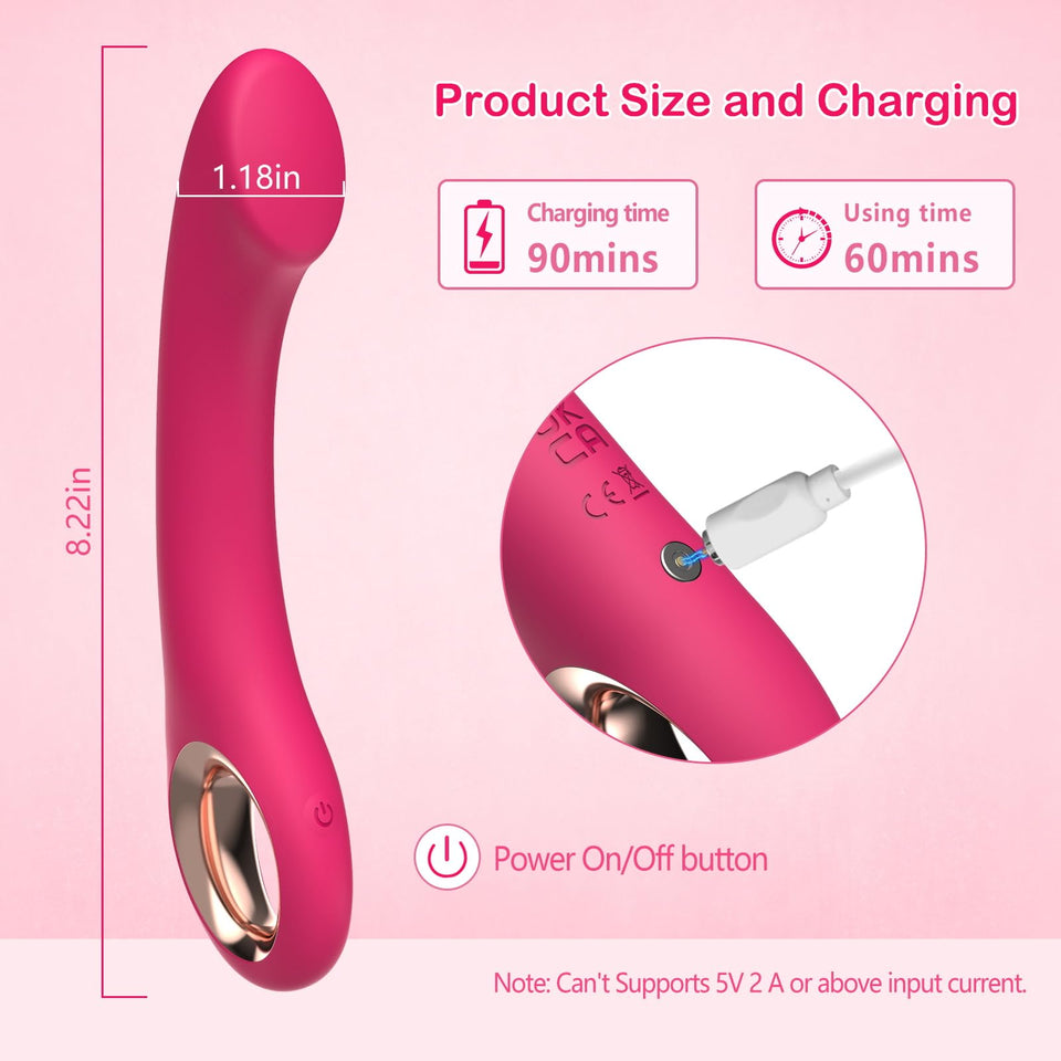 FBAUMSX G Spot Vibrator Sex Toys - Ergonomics Curved Clitoral Anal Vibrators Stimulator Dildo, Adult Sex Toys with 10 Powerful V