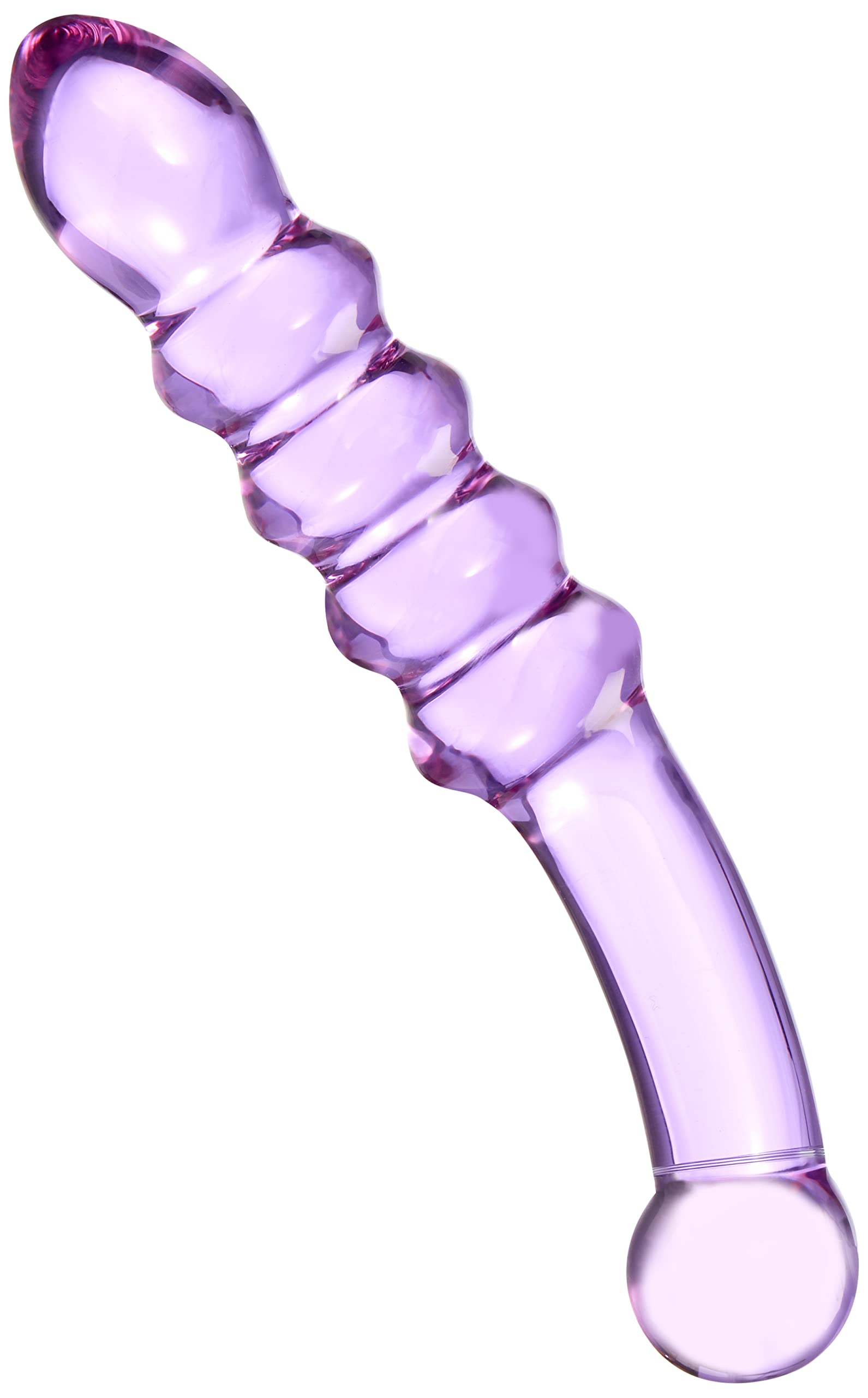 Gls Purple Rain Ribbed Dildo