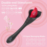 G-spot Clitoral Vibrator Sex Toys - 2 in 1 Powerful Nipple Vagina Clitoris Anal Massager Adult Toys Dildo with 10 Vibrating Mode