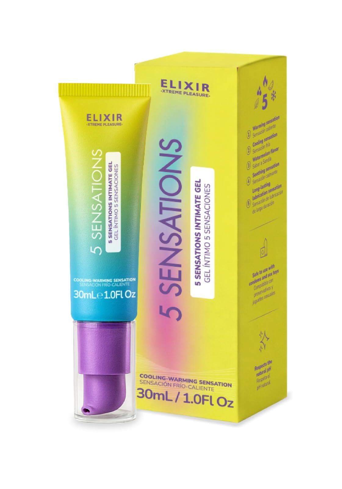 Elixir 5 Sensations Intimate Gel 1 oz.