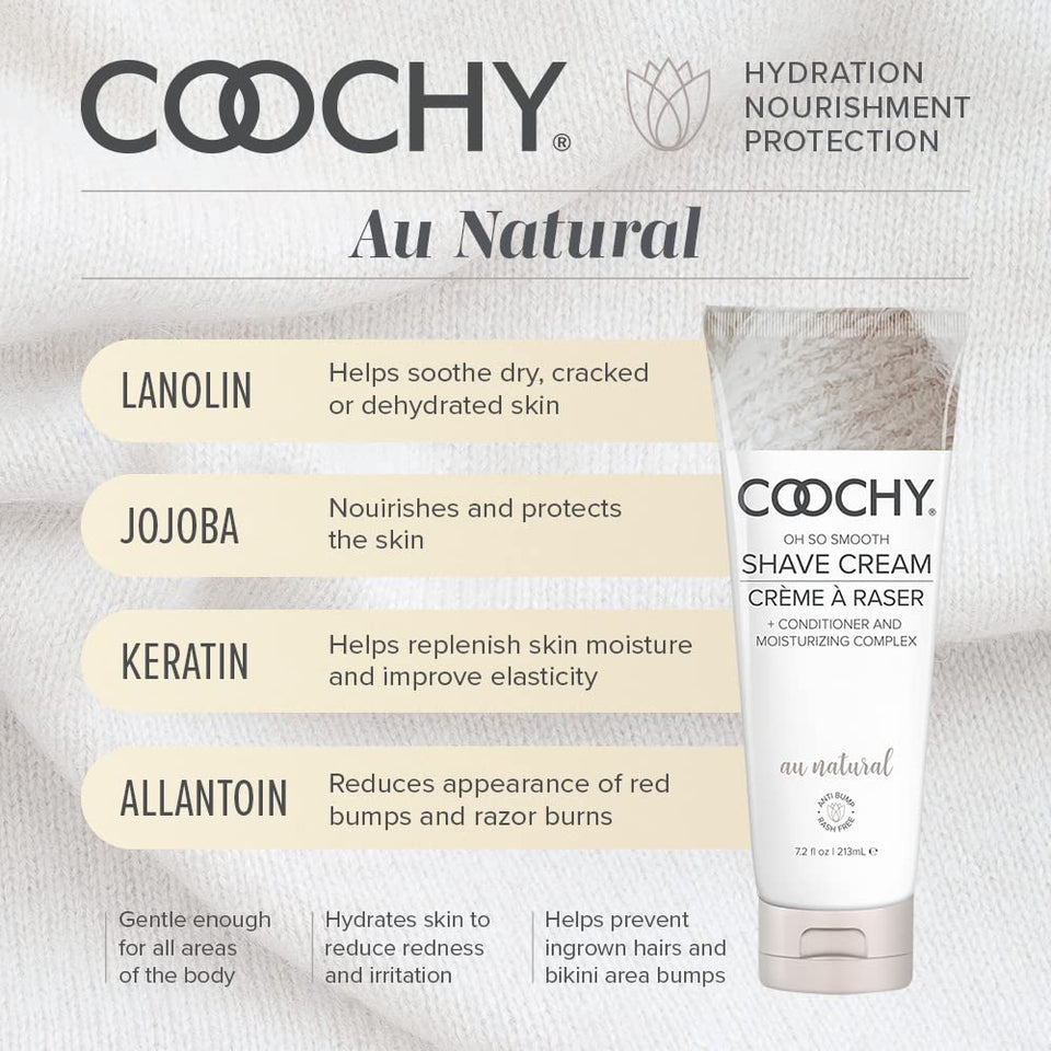 Coochy Shave Cream Au Natural 7.2Oz