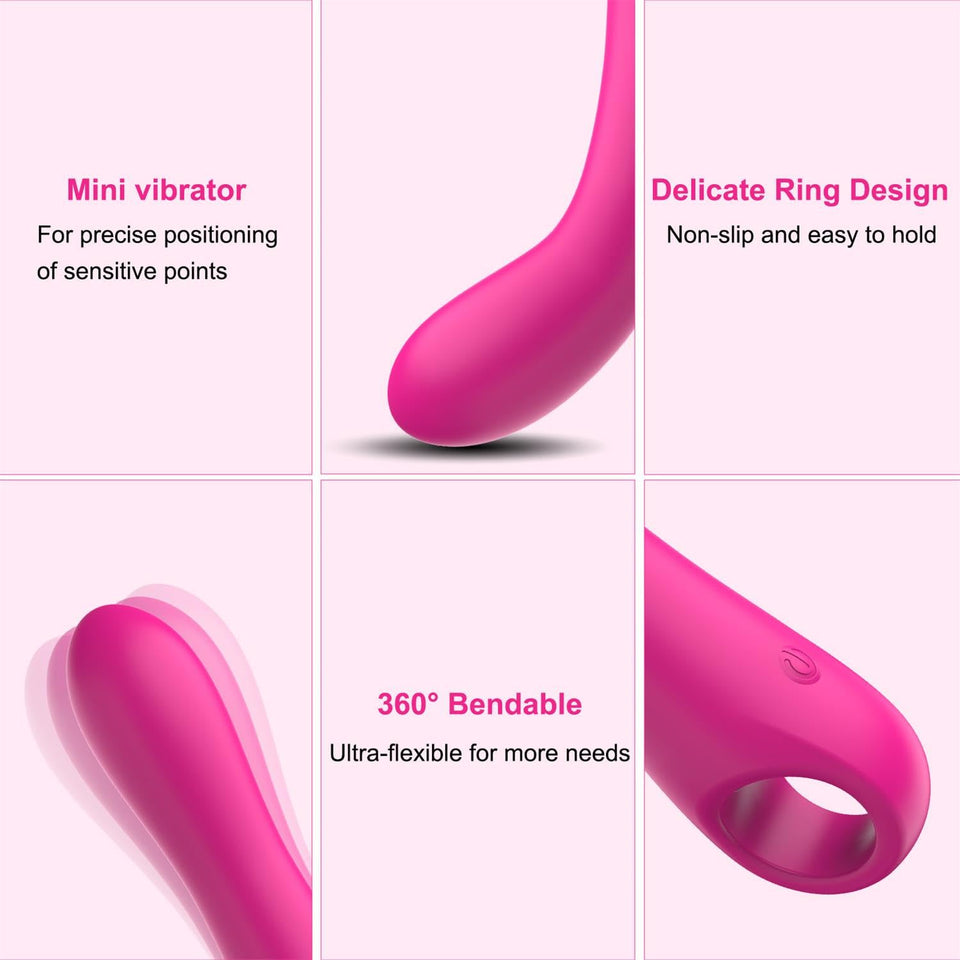 Adult Toys G Spot Dildo Vibrator - NSBAN Mini Vibrating Dildos with 10 Powerful Vibrations Modes, Anal Clitoris Finger Vibrators