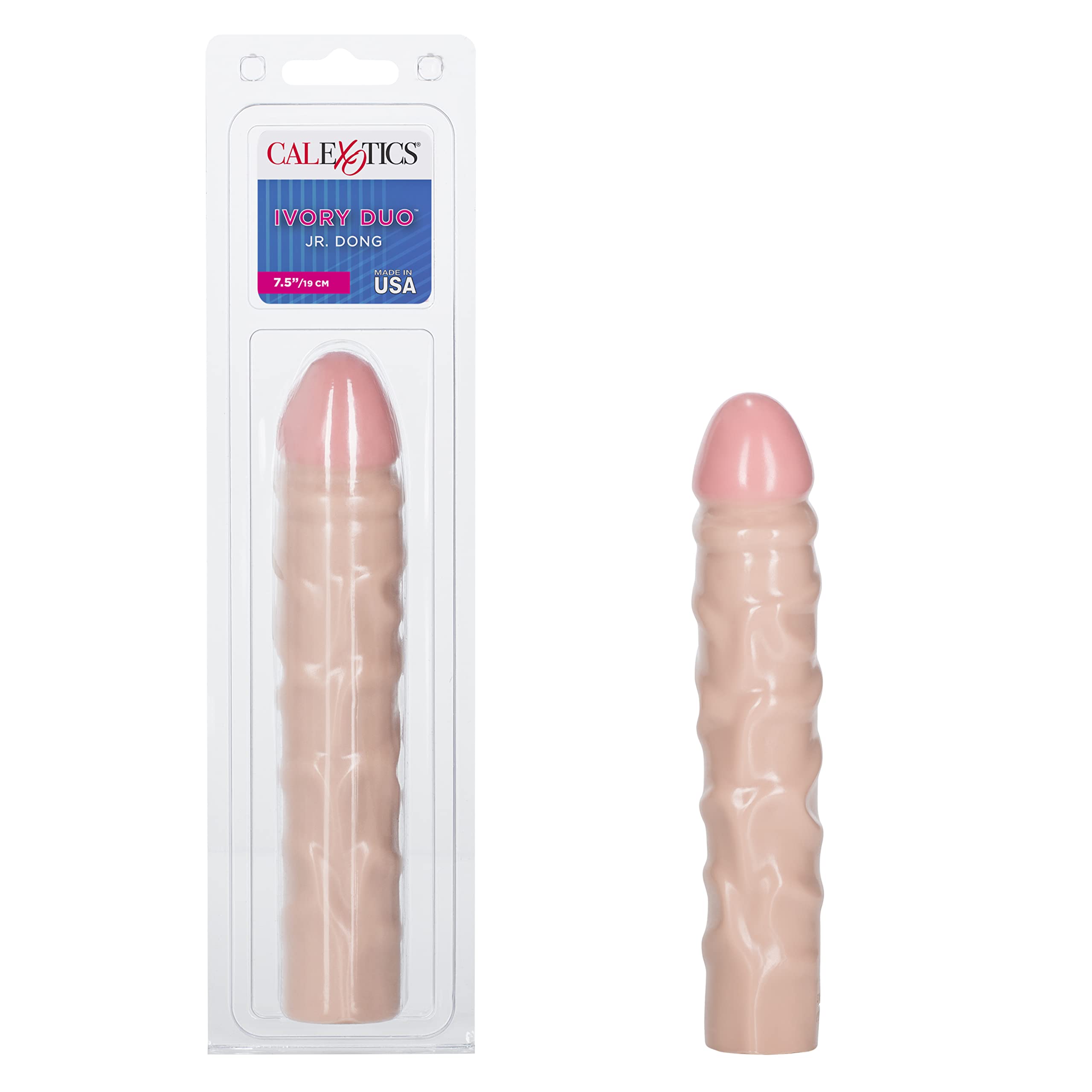 CalExotics Junior Dildo, Ivory, 7.5 Inches
