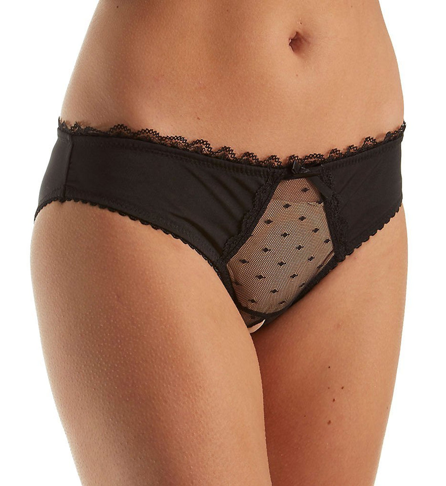 Rene Rofe Womens Crotchless Frills Panty, Red, Medium/Large