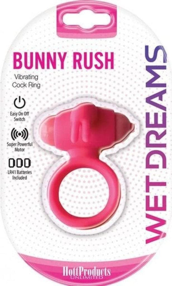 Hott Products Unlimited 69999: Wet Dreams Bunny Rush Cock Ring W/Rabbit Ears
