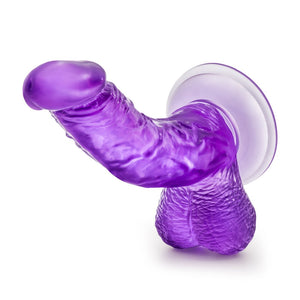 Blush Novelties B Yours Sweet N' Hard 8-6 1/2 Inch Soft Realistic Feel Stimulating Curved Dildo - Suction Cup Harness Compatible